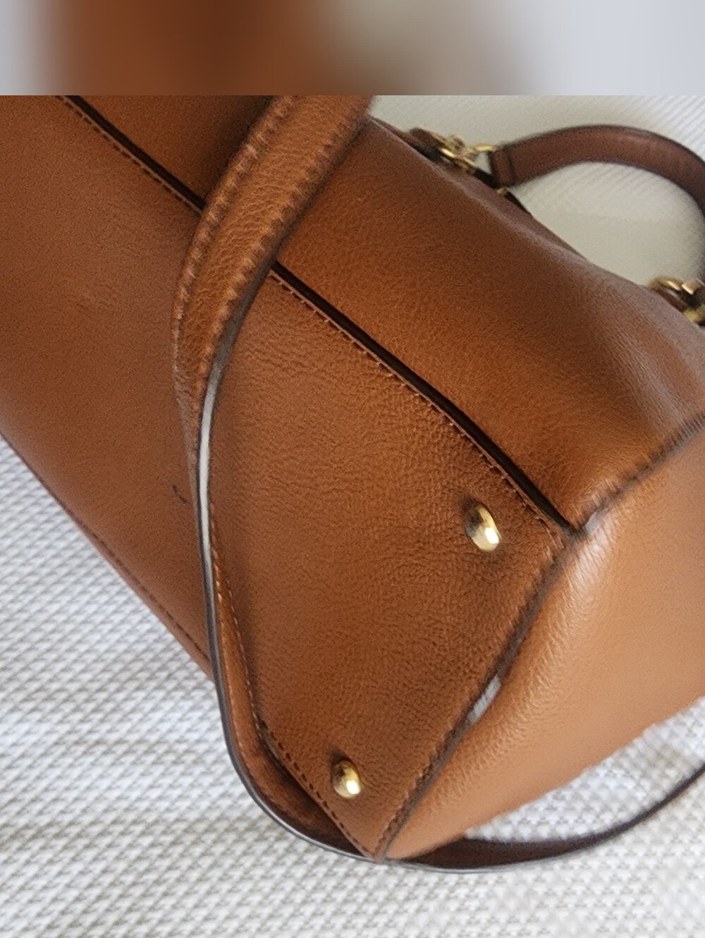 Ralph Lauren Brown Leather Bag with Gold Hardware - Picture 15 of 16